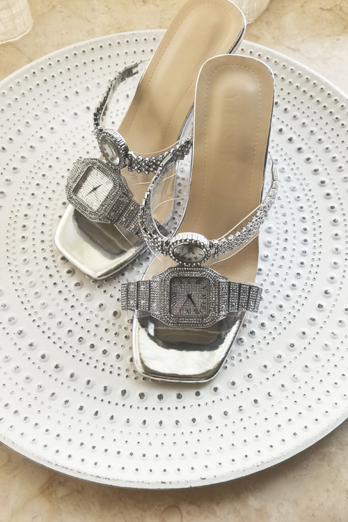 Luxury Watch For - Sandalias de tacón alto con reloj