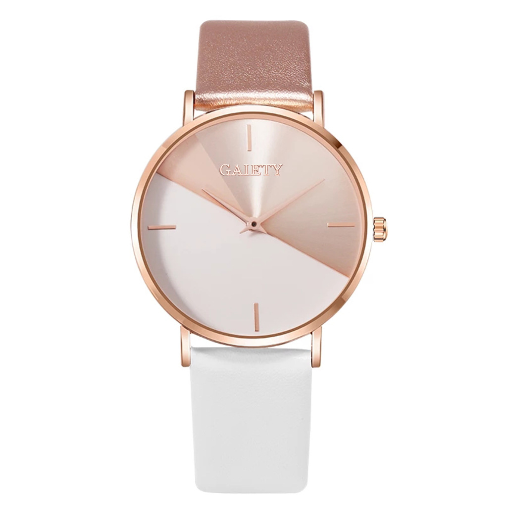 Luxury Watch Female - Reloj de cuero de oro rosa