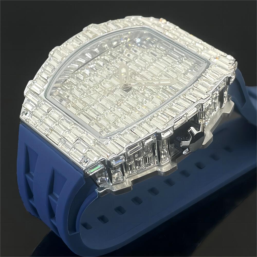 Luxury Watch Iceberg - PLADEN-reloj de cuarzo con diamantes cuadrados