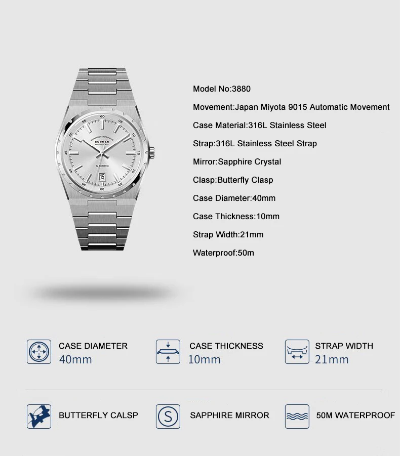 BORMAN relojes automáticos par - Minute Repeater Watch reseña y precio