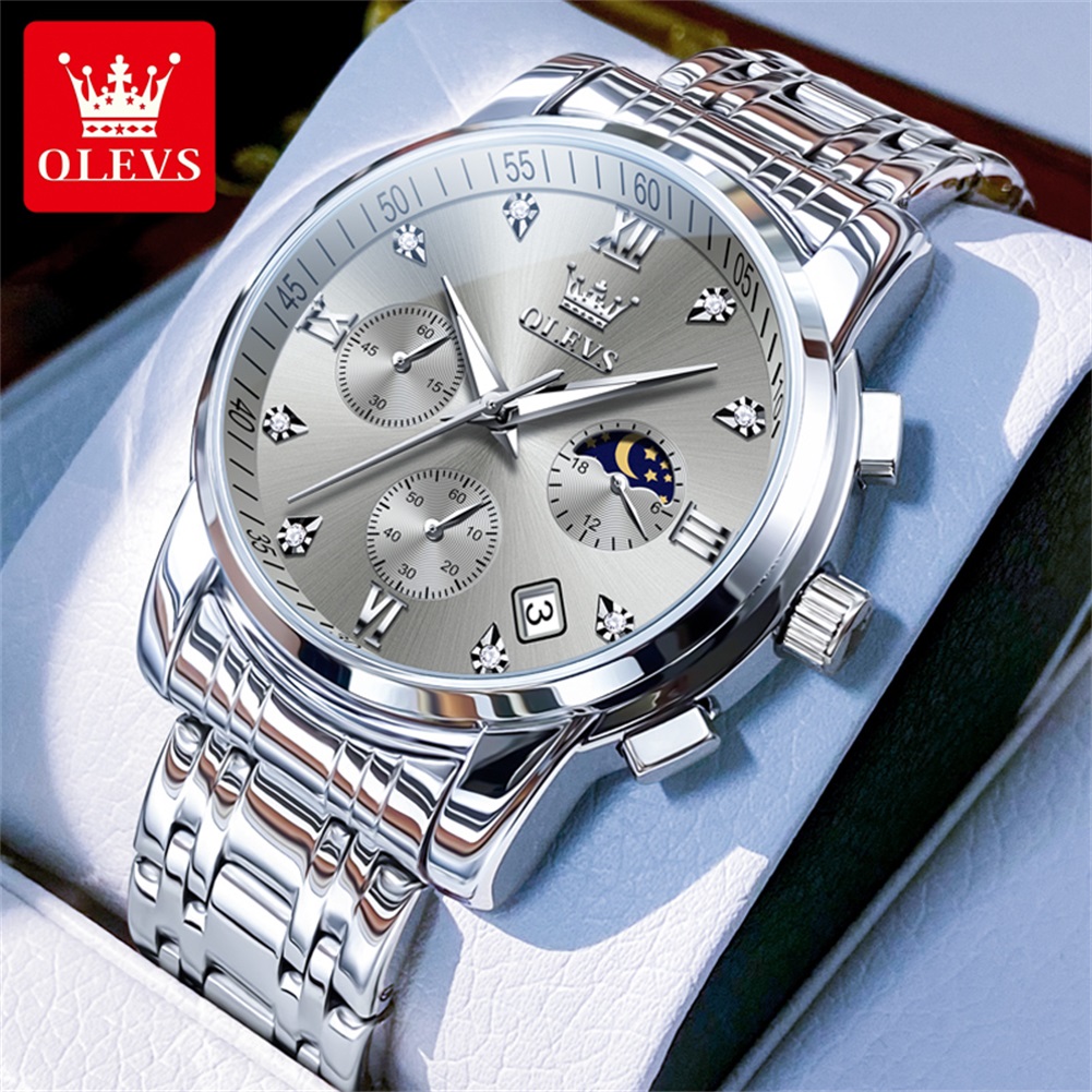 OLEVS 2858 reloj de cuarzo par - Luxury Watch Dial reseña y precio