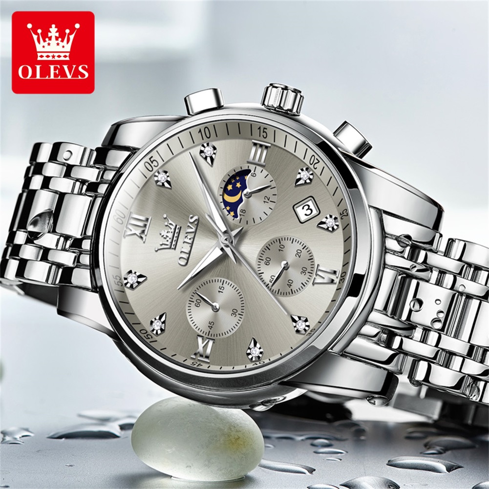 OLEVS 2858 reloj de cuarzo par - Luxury Watch Dial reseña y precio