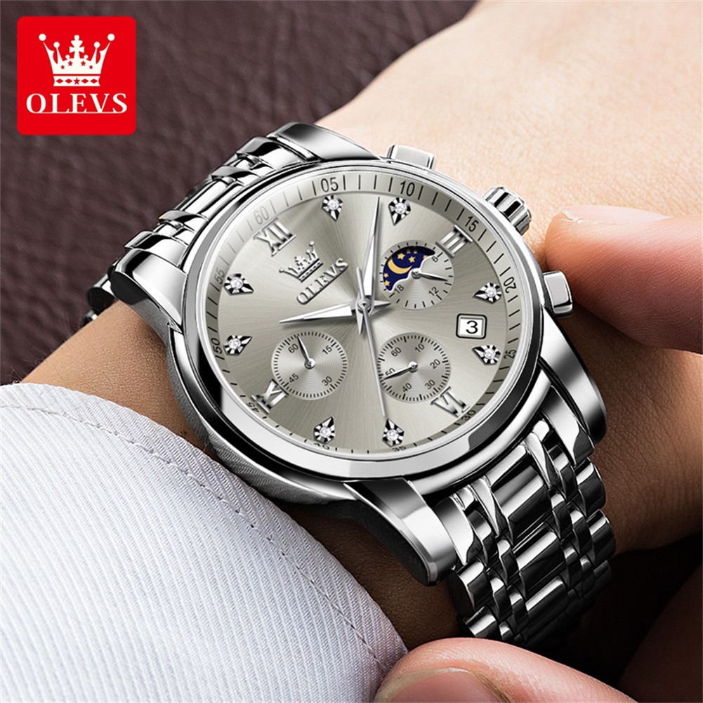 OLEVS 2858 reloj de cuarzo par - Luxury Watch Dial reseña y precio