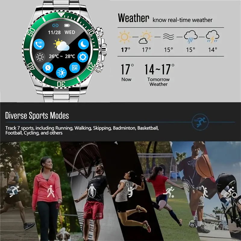 Aiweile-reloj inteligente AW12 - Luxury Watch Korea reseña y precio