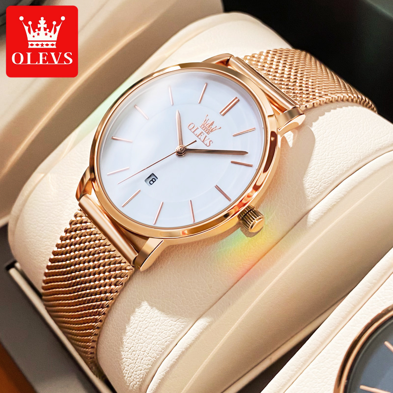 OLEVS-relojes de cuarzo para m - Luxury Watch Holder reseña y precio