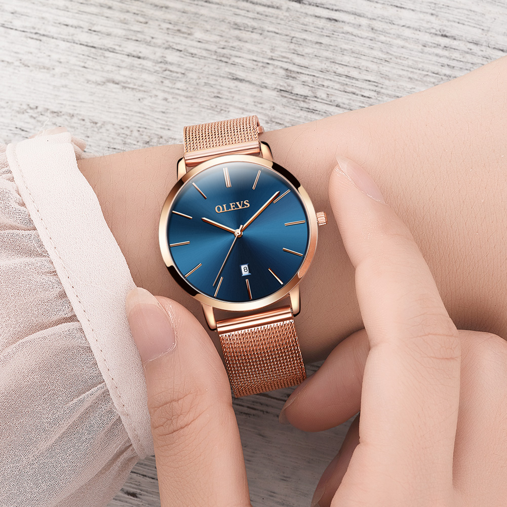 OLEVS-relojes de cuarzo para m - Luxury Watch Holder reseña y precio