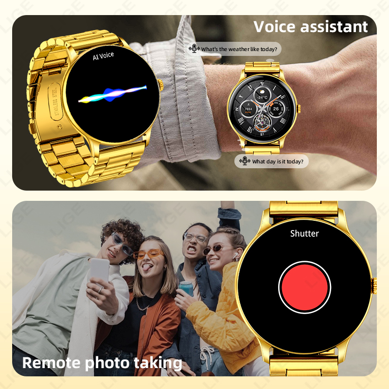 Nuevo reloj inteligente dorado - Luxury Watch Korea reseña y precio