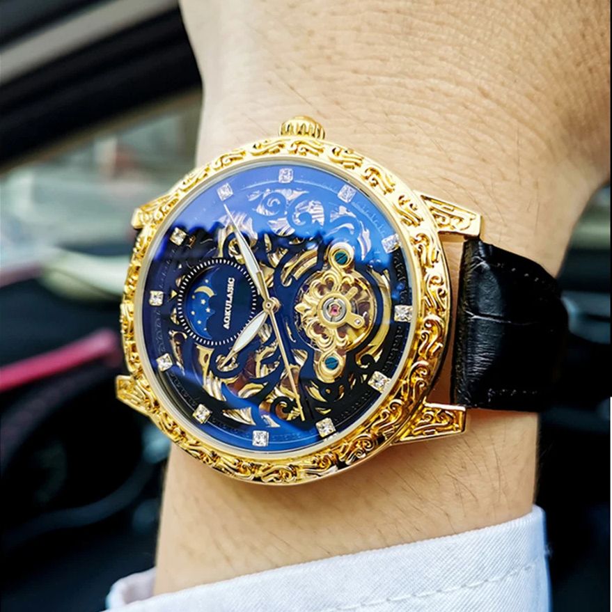 AOKULASIC Retro Iced Out Skele - Luxury Watch Iceberg reseña y precio