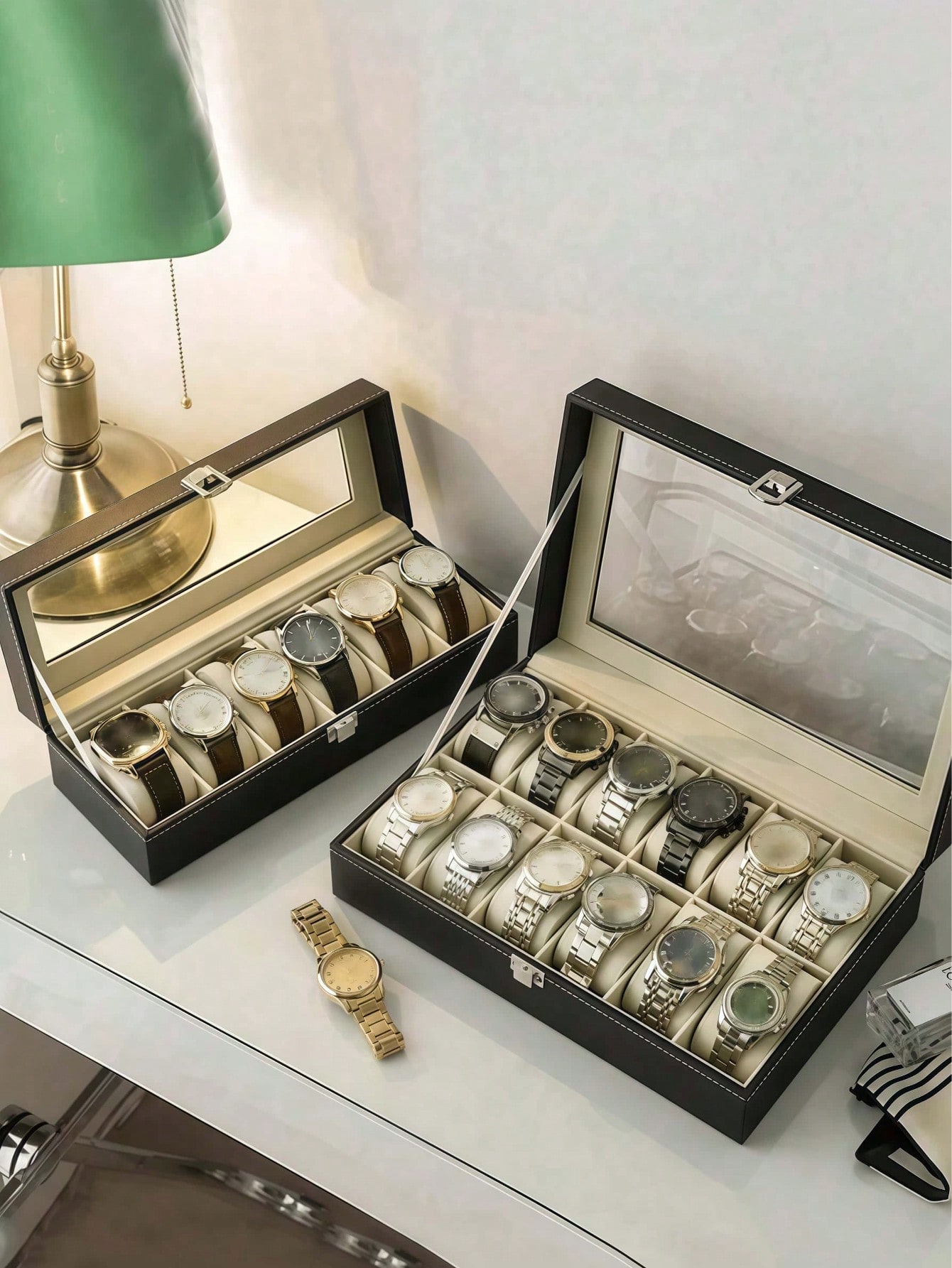 Caja de Relojes de Cuero con C - Luxury Watch Holder reseña y precio