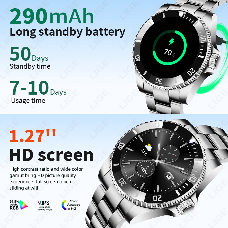 Reloj Inteligente LIGE de Lujo - Luxury Watch Korea reseña y precio