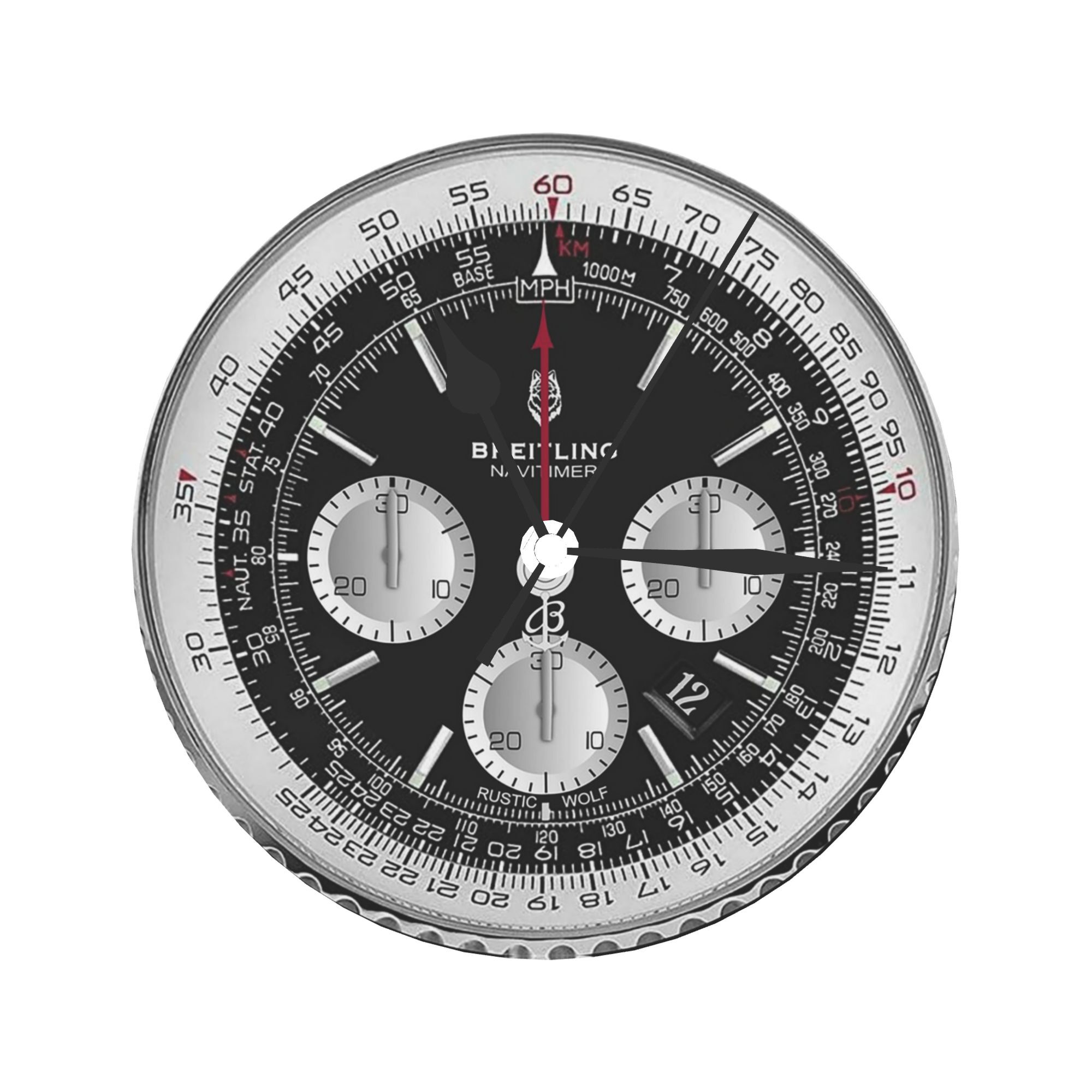 Reloj de lujo negro con esfera - Luxury Watch Wall Clock reseña y precio