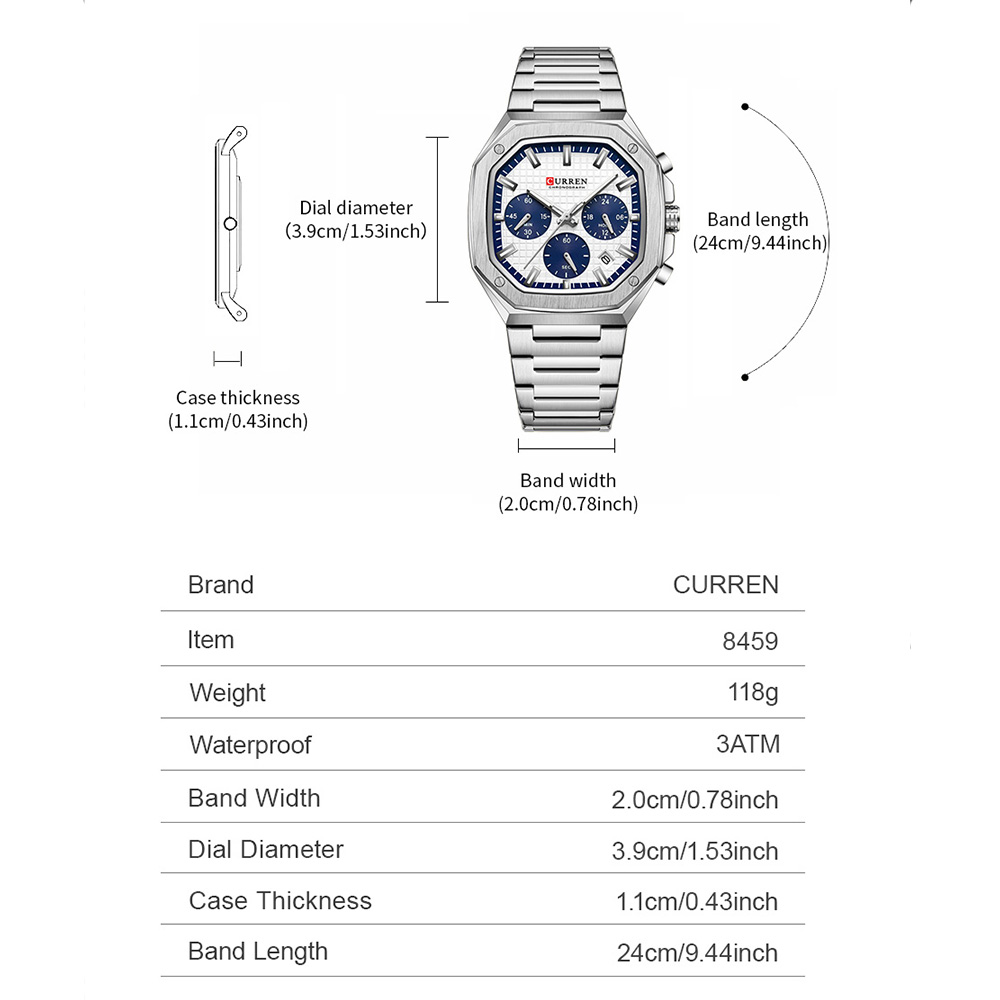Reloj cronógrafo cuadrado de l - Luxury Watch Dial reseña y precio