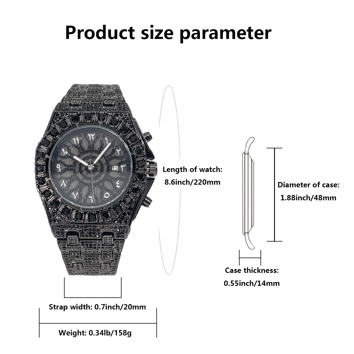 Reloj UNIGUET Cool Black Diamo - Luxury Watch Iceberg reseña y precio