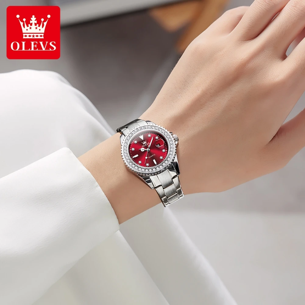 OLEVS, reloj de cuarzo para mu - Luxury Watch Female reseña y precio